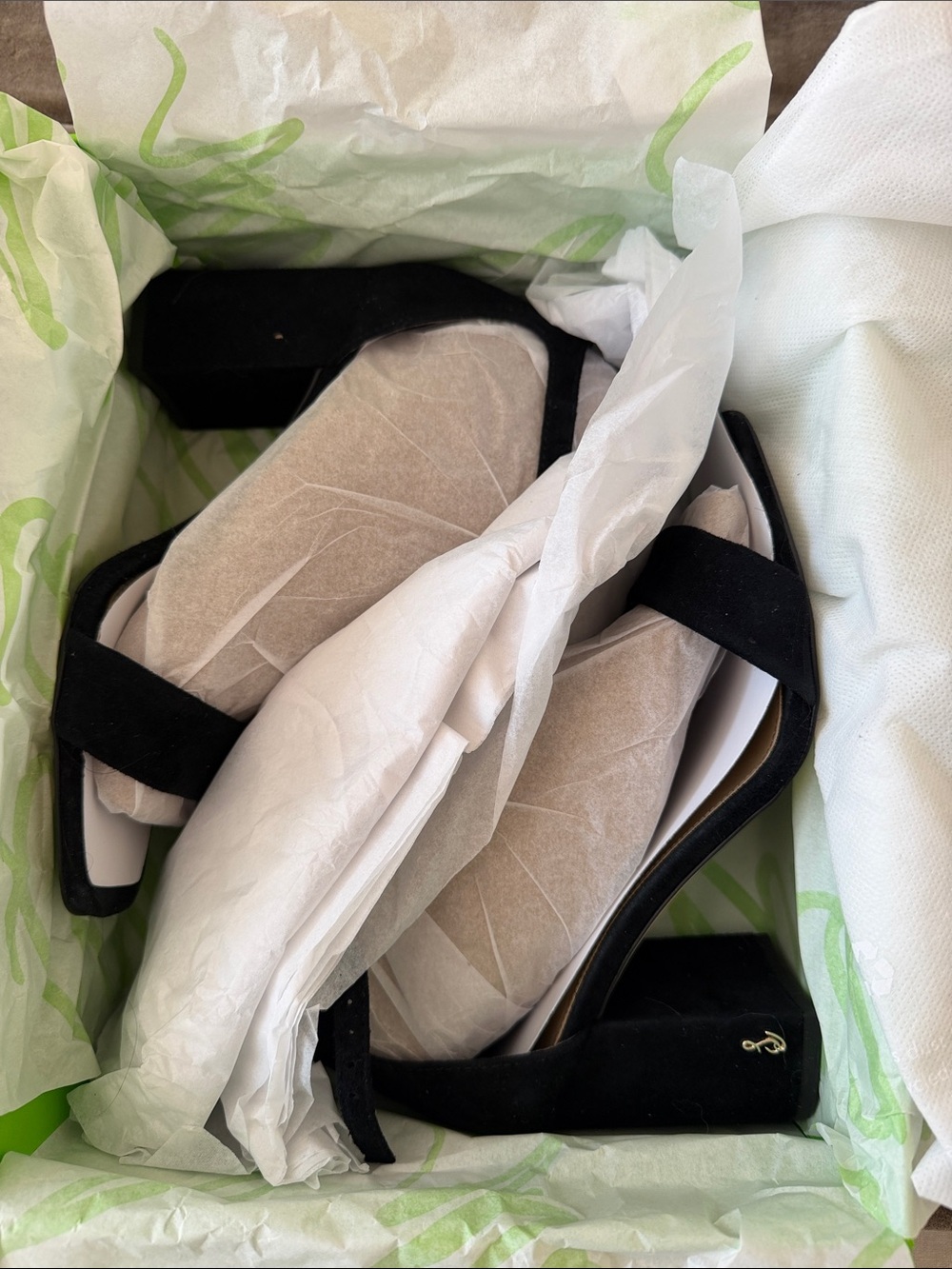 Sam Edelman Black Suede Block Heel Sandals